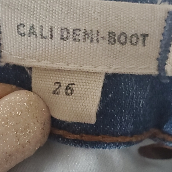 Madewell Cali Denim-Boot Cut Distressed Button Fly Jeans 26 - Picture 5 of 11